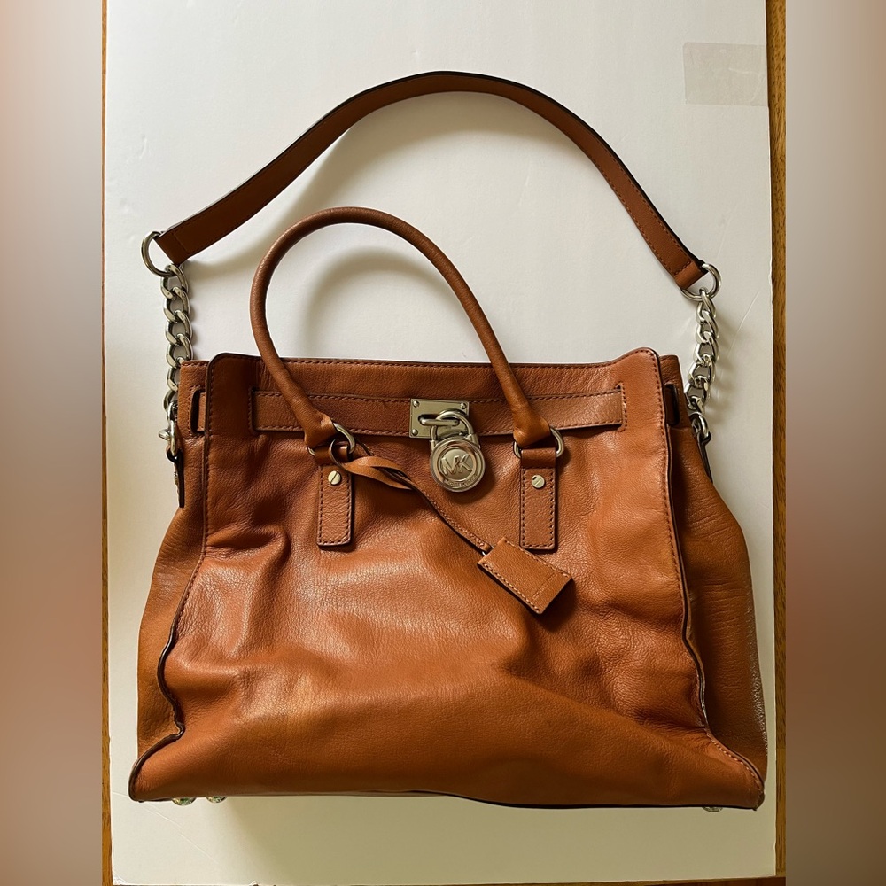 Michael Kors Hamilton Tan Cognac Tote Bag